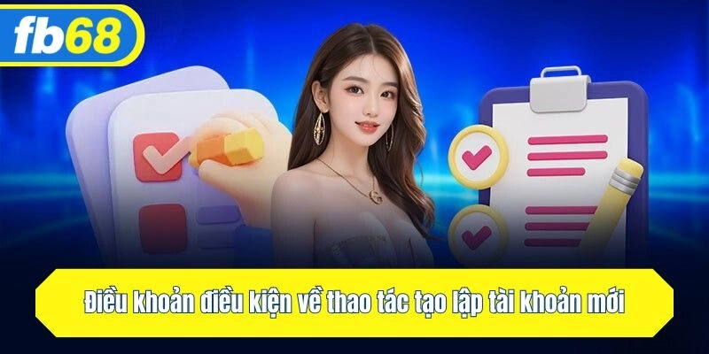 Điều khoản điều kiện về thao tác tạo lập tài khoản mới