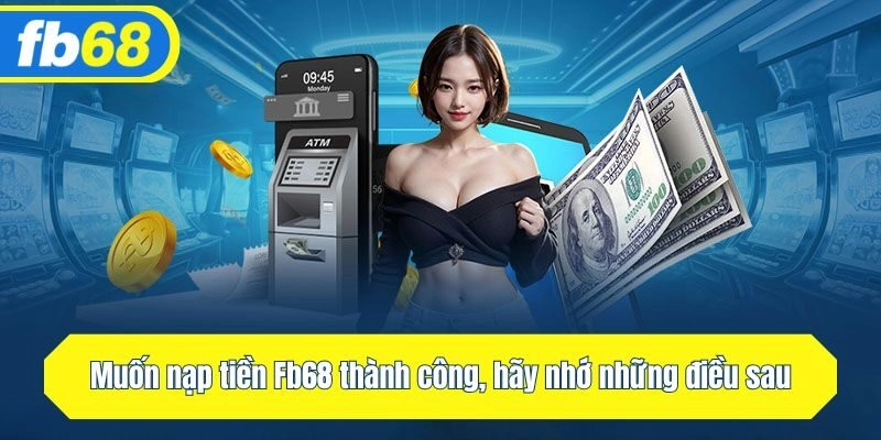 Muốn nạp tiền Fb68 thành công, hãy nhớ những điều sau